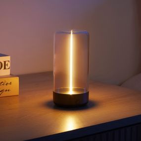 Zuma Line Esterno - lampe de table rechargeable - Ø7 x 14,5 cm - 0,5W LED inclus - 3 stepdim - IP54 - noir