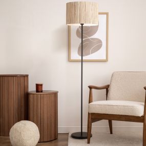 Searchlight Meadow - lampadaire - Ø 38 x 159 cm - brun et noir