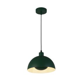 Searchlight Mars - lampe suspendue - Ø 25 x 150 cm - vert mat et crème