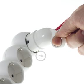 Creative Cables Schuko - prise avec anneau - 230V - blanc