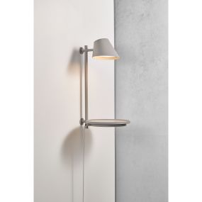 Design for the People Stay - applique murale avec interrupteur - Ø 27 x 44,5 cm - 14,5W LED dimmable inclus - gris