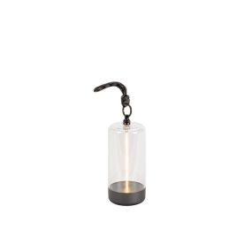 Konstsmide Edison XS - lampe de table - 7 x 7 x 14,5 cm - 0,4W LED dimmable inclus - IP54 - anthracite