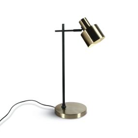 ONE Light Hotel Retro - lampe à poser - Ø 19 x 51 cm - laiton brossé