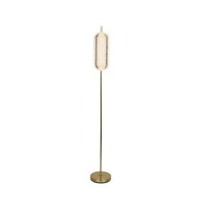 Searchlight Capsule - lampadaire - Ø 22 x 154 cm - 23W dimmable LED inclus - laiton satiné