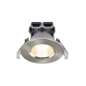 Nordlux Fremont - spot encastré - Ø 85 mm, Ø 72 mm taille d'encastrement - 4,5W dimmable LED inclus - IP65 - acier brossé