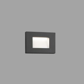 Faro Spark II - applique encastrée - 10,5 x 7,5 cm - 5W LED inclus - IP65 - gris foncé