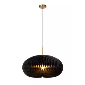 Lucide Armoni - lampe suspendue - Ø 52 x 180 cm - noir