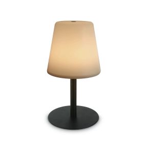 ONE Light Portable Trendy Light - lampe de table d'extérieur - rechargeable via câble USB - Ø 16,5 x 30 cm - 3 niveaux de gradation - 2W LED inclus - IP44 - noir