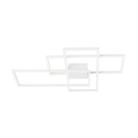 Nova Luce Bilbao - plafonnier - 90 x 67 x 8,5 cm - 55W LED dimmable inclus - blanc