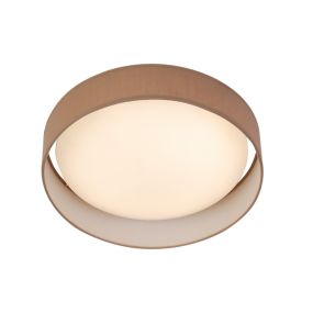 Searchlight Gianna - plafonnier - Ø 50 x 12,5 cm - 25W LED inclus - brun