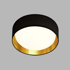 Searchlight Gianna - plafonnier - Ø 50 x 12,5 cm - 25W LED inclus - noir