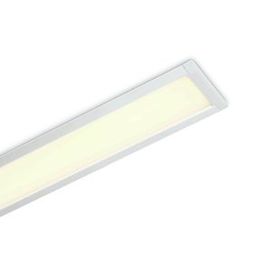 ONE Light Profils linéaires LED encastrés - plafonniers encastrés - 121 x 8 x 5,5 cm - 40W LED inclus - blanc - couleur de lumière blanche