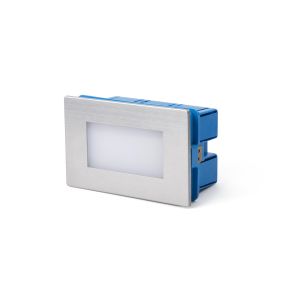 Faro Gron - applique encastrée - 10,5 x 5 x 6,5 cm - 1W LED inclus - IP65 - inox satiné