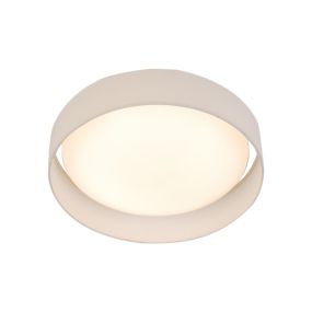 Searchlight Gianna - plafonnier - Ø 37 x 10,5 cm - 15W LED inclus - blanc