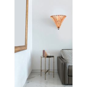 Nova Luce Guscio - applique murale - 25 x 16 x 20 cm - ambre