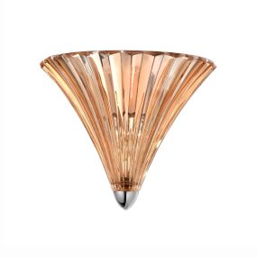 Nova Luce Guscio - applique murale - 25 x 16 x 20 cm - ambre