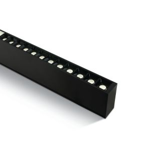 ONE Light LED Linear Profiles - plafonnier/penderie - 120 x 7 x 3.5 cm - 40W LED inclus - noir - couleur de lumière blanc chaud