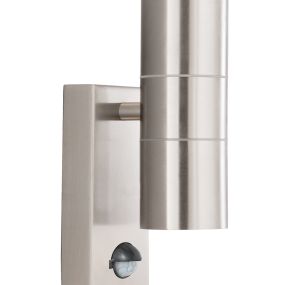Searchlight Sunderland - Applique d'extérieur avec détecteur de mouvement - 7 x 21, cm - IP54 - acier inoxydable