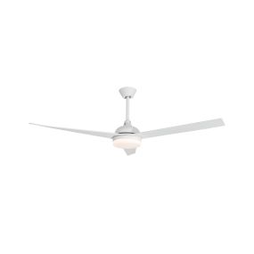 Nova Luce Flow - ventilateur de plafond avec lumière et télécommande - Ø 152 x 47 cm - 18W LED inclus - blanc mat