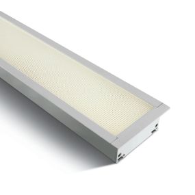ONE Light UGR19 Profils linéaires LED encastrés - plafonnier - 121 x 8 x 5,5 cm - 40W LED inclus - blanc - couleur de lumière blanc chaud