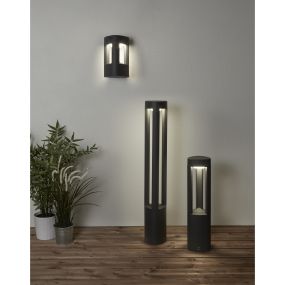 Searchlight Michigan - Applique d'extérieur - 13 x 13 x 20 cm - 7W LED inclus - IP54 - gris foncé