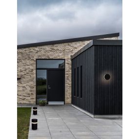 Nova Luce Airy - applique murale extérieure - Ø 15 x 11,5 cm - 8W LED inclus - IP54 - noir sablé