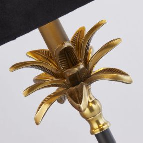 Searchlight Palm - pied de lampe à poser - Ø 11 x 45 cm - laiton satiné et noir