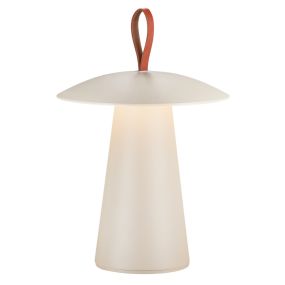 Nordlux Ara To-Go 2 - lampe de table d'extérieur avec batterie - Ø 19,7 x 29,2 cm - 2W dimmable LED inclus - IP54 - sable