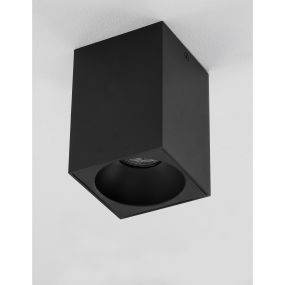 Nova Luce Nido - spot en saillie - 9,5 x 9,5 x 14,5 cm - noir sable