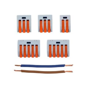 wago kit de connexion pour plaque de plafond avec 5 points lumineux