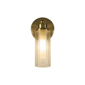 Searchlight Imperial - applique murale - 10 x 22 cm - IP44 - laiton satiné et transparent