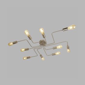 Searchlight Circuit - plafonnier - 82 x 52 x 12 cm - argent satiné