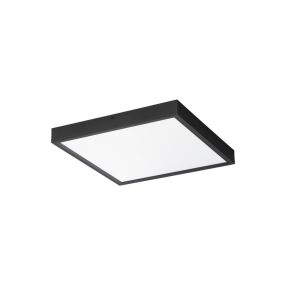 Nova Luce Itos - plafonnier - 40 x 40 x 4,5 cm - 32W LED inclus - noir sable