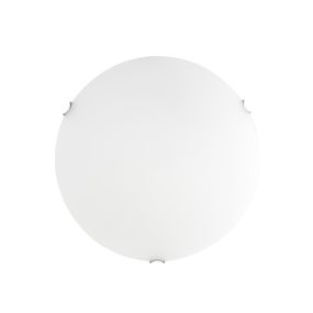 Nova Luce Anco - plafonnier - Ø 30 x 8 cm - blanc et chrome