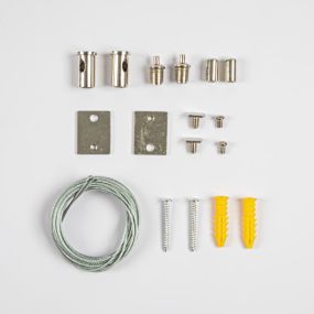 VK Lighting Eiva - système de rail magnétique - kit de suspension - 150 cm - argenté