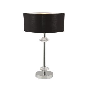 Searchlight New Orleans - lampe à poser - Ø 28 x 46 cm - noir et chrome