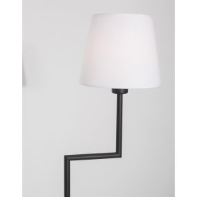 Nova Luce Savona - lampadaire - 35 x 18 x 150 cm - blanc et noir sable