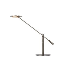 Lucide Anselmo - lampe de bureau - 25 x 25 x 50 - 9W LED inclus - chrome mat