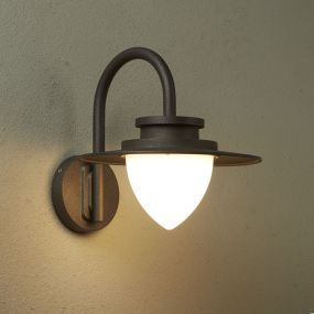 Searchlight Texas - lampe murale extérieure - 24 x 25 cm - 8W LED inclus - IP54 - gris mat