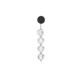 Nova Luce Ifos - lampe suspendue - Ø 12 x 67 x 13,5 cm - 17W dimmable LED inclus - noir sablé et métal chromé
