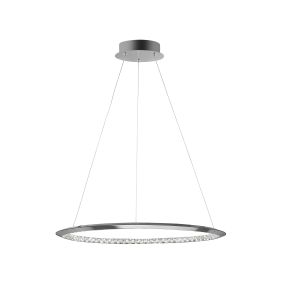 Nova Luce Netuno - lampe suspendue - Ø 60 x 120 cm - 32W LED dimmable inclus - chrome