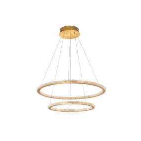 Nova Luce Cilion - lampe suspendue - Ø 60 x 150 cm - 56W LED dimmable inclus - laiton doré