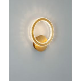 Nova Luce Cilion - applique murale - 25 x 7 x 30 cm - 19W LED inclus - laiton doré
