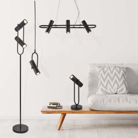 Searchlight Telescope - lampe suspendue - Ø 11 x 120 cm - noir mat