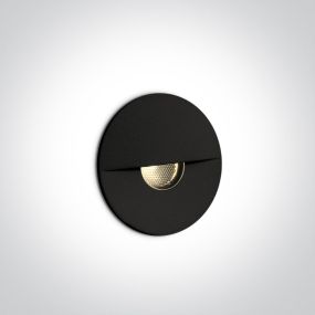 ONE Light Indoor/Outdoor Decorative Wall Recessed - applique murale encastrée - Ø 4,2 x 3,7 cm - 1W dimmable LED inclus - IP65 - noir