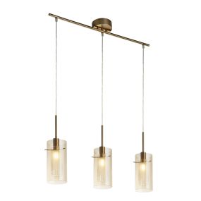 Searchlight Duo III - lampe suspendue - 71 x 13 x 130 cm - bronze et champagne