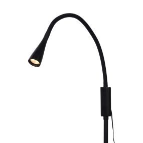 Lucide Zozy - lampadaire - Ø 22 x 145 cm - 3 niveaux de gradation - 4W LED inclus - noir