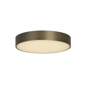 Searchlight Palma - plafonnier - Ø 25 x 4 cm - 12W LED inclus - bronze et opale