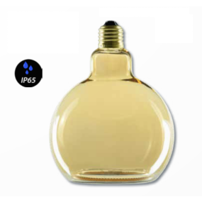 Segula Ampoule LED - Globe flottant - Ø 12,5 x 16,5 cm - IP65 - E27 - 4W dimmable - 2200K - ambre