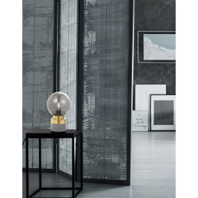 Nova Luce Juliet - lampe à poser - Ø 15 x 24 cm - gris et laiton